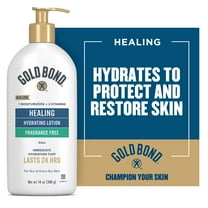 Gold Bond Healing Hydrating Fragrance Free Hand and Body Lotion & Cream for Dry Skin with Aloe, 14 oz.