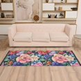 thumbnail image 2 of Yayeee Runner Rug for Bedroom 2'x6' Machine Washable Hallway Non Slip Mat, Vibrant Pink Floral Pattern, 2 of 8