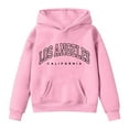 thumbnail image 3 of WOYY Tween Girls Hoodie Los Angeles Letter Print Active Hooded Sweatshirt, Sizes 11-12, 3 of 3