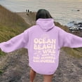 thumbnail image 4 of WENWU Women's Hoodies Sweatshirts Long Sleeve Hoodie Pullover Sweatshirt Baggy Hoodies Purple Sweatshirt for Women Fall Sweatshirts Young Women, 4 of 6