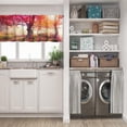 thumbnail image 5 of LALILO Kitchen Curtain Valance Landscape With Autumn Rod Pocket Window Curtain 52"x 18" Set of 2, 5 of 5
