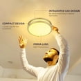 thumbnail image 2 of 13 inch Flush Mount LED Ceiling Light Fixture, 2700K/3000K/3500K/4000K/5000K Adjustable Ceiling Lights, Brushed Nickel Saturn Dimmable Lighting for Bathroom or Kitchen, ETL Listed - 2 Pack, 2 of 8