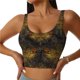 thumbnail image 1 of Balery Gold Dragonfly Mandala Sujetadores deportivos con espalda cruzada para mujer, acolchados, sin costuras, de alto impacto, ideales para yoga, gimnasio, entrenamiento y fitness.-Small, 1 of 8