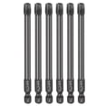 thumbnail image 1 of Uxcell 6pcs Punta de destornillador Torx T40 1/4" Hex Shank 100mm/4" Longitud Acero S3 Magnético a Prueba de Manipulación Cabeza Estrella de 6 Puntos Punta de Destornillador Hex, Negro, 1 of 7