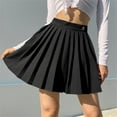 thumbnail image 4 of Color Short Pleated A Line Skirt Woman Elastic High Waist Mini Skirts Summer Embroidery Mini Tennis Skirt, 4 of 8