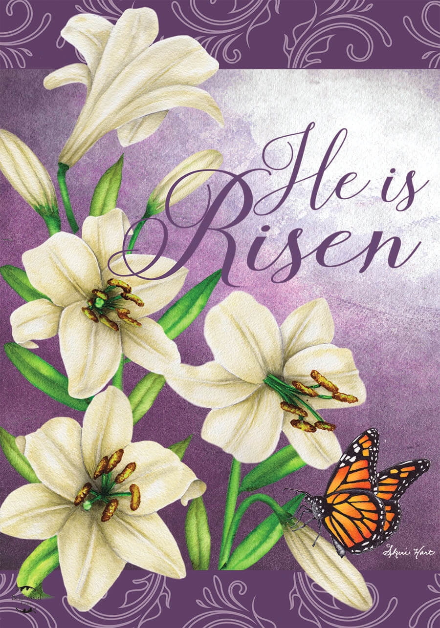 Briarwood Lane Easter Blessings Garden Flag Cross & Lilies Religious 12.5 x 18 Briarwood Lane Easter Blessings Garden Flag Cross & Lilies Religious 12.5 x 18