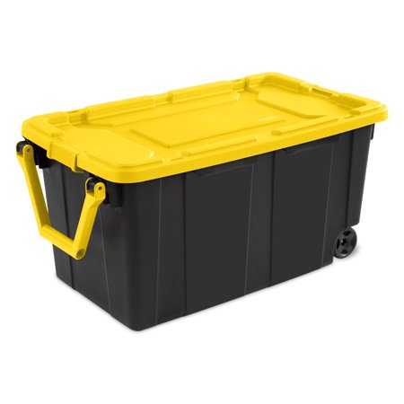 gallon wheeled sterilite tote yellow walmart