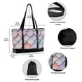 thumbnail image 2 of FORMRS Canvas Laptop Tote Bag for Women with 15.6" Computer Compartments Shoulder Handbag, Pink Art Pattern, 2 of 7