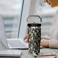 thumbnail image 6 of 30oz Insulated Tumbler with Handle and Flip Straw, Cute Horse Stainless Steel Travel Mug, Leakproof Coffee Cup Water Bottle, Gift for Women Animal Lovers for Christmas Birthday Mother''s Day, 6 of 6
