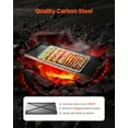 thumbnail image 4 of Professional Flat Top Grill Griddle, 32x14 Inch Heavy Duty Carbon Steel, Fits Gas Grills and Camp Stoves, 4 of 11
