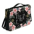 thumbnail image 2 of Kuiaobaty Butterfly Flower Print Bible Cover for Women Men Trust in the Lord Bible Case with Shoulder Strap PU Leather Scripture Bag Carrying Case Tote Bag Christian Bible Study Organizer, L, 2 of 7