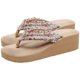 thumbnail image 1 of 1 Pair Women Sandals Bohemian Style Sandals Wedge Slippers Summer Beach Shoes, 1 of 4