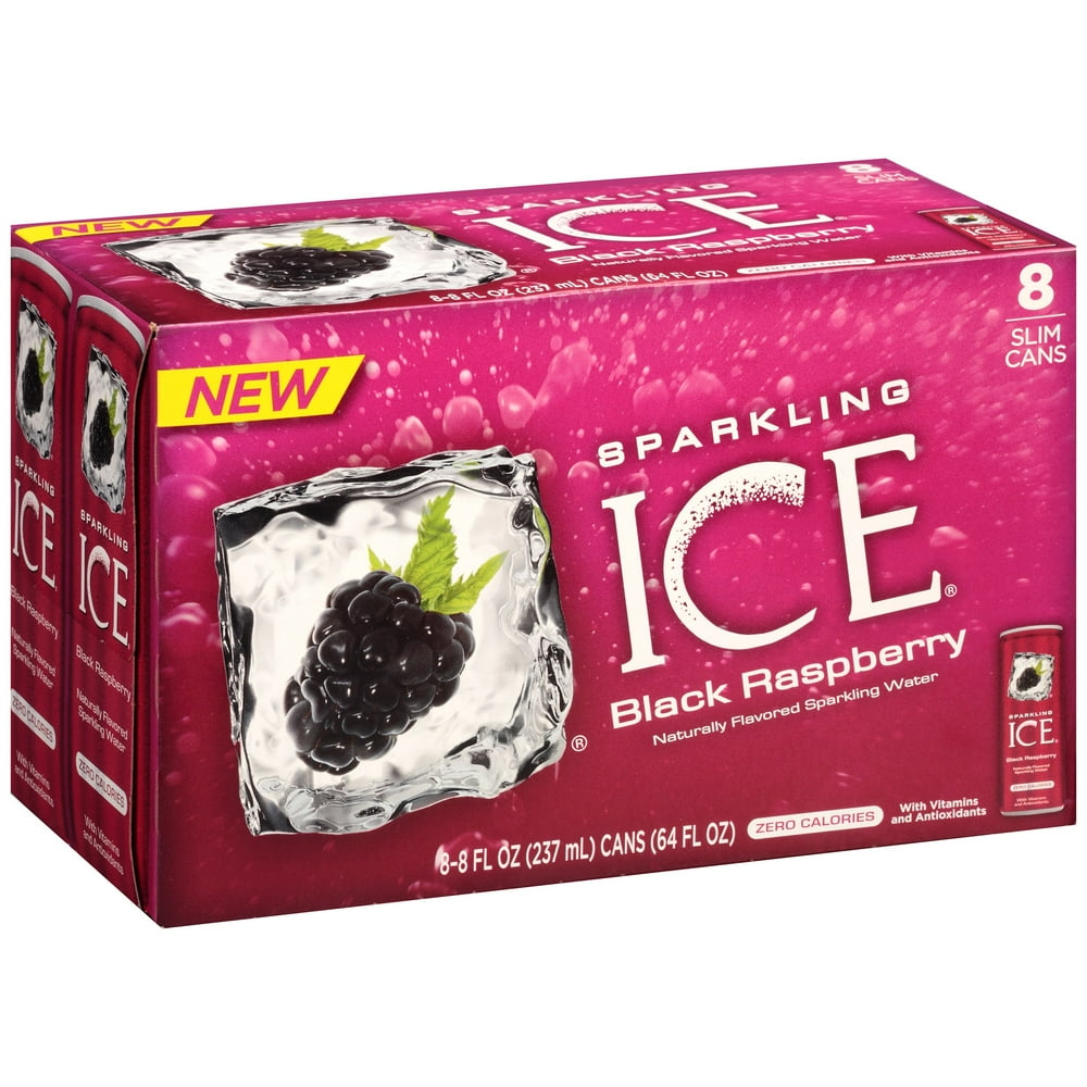 Sparkling Ice Black Raspberry Sparkling Water, 8 Fl. Oz., 8 Count