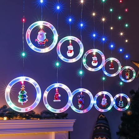 

Christmas Decor Ring Lights with Ornament - LED Curtain Lights for Indoor/Outdoor Use