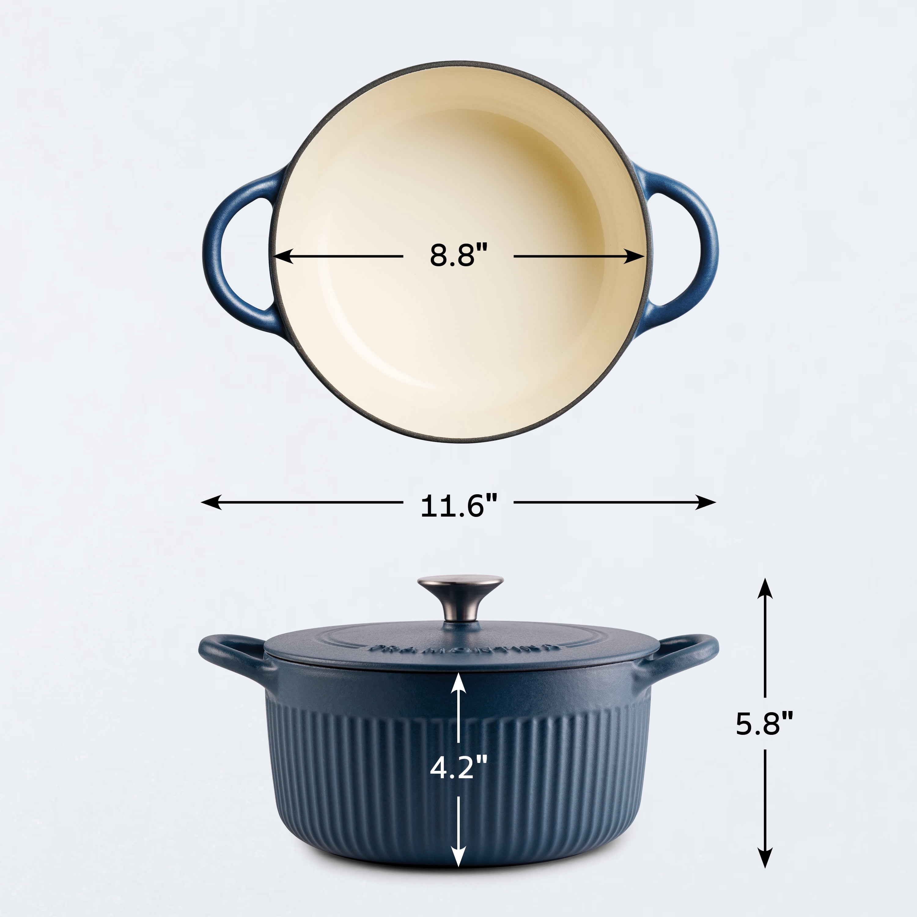 Tramontina Mesa 3.5 Qt Enameled Cast Iron Dutch Oven Blue