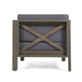 thumbnail image 5 of LiviNest Outdoor Acacia Wood Loveseat: Weather-Resistant Patio Sofa for 2 - X-Back Design & Water-Resistant Cushions - 60.5 Inch Wide Dark Grey Outdoor Seating for Backyard & Garden, 5 of 6