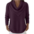thumbnail image 1 of Yigetop Chandail à Col Roulé pour Femmes, Chandail à Col Roulé Surdimensionné pour Femmes, Mode Automne Hiver, Chandail à Manches Longues Tendance, Chandails d'Hiver pour Femmes, Violet 4TG, 1 of 5