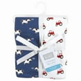 thumbnail image 2 of Hudson Baby Infant Boy Cotton Changing Pad Cover, Tractor And Cow, One Size, 2 of 4