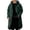 (NEW24)Green, variant on Men's Long Hooded Overcoat with Button Front Casual Warm Wool Blend Trench Coat for Winter Layering Trendy Elegant Streetwear