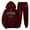 Wine, variant on Men's Suits Sweat Suits For Men Set 2 Piece Long Sleeve Letter Printing Sweatsuits Hoodie And Pants