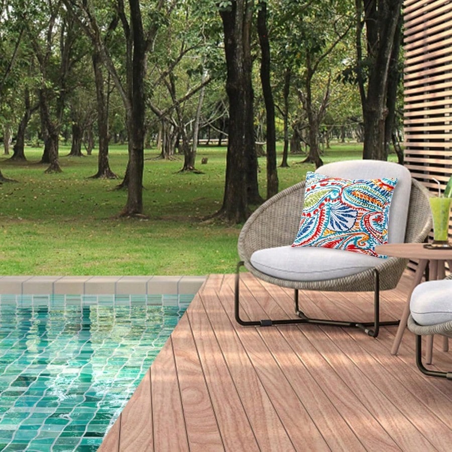 Outdoor Pillows Waterproof Set of 2 Outdoor Throw Pillows with Insert Included 18×18 Inch Outdoor Pillow for Patio Furniture