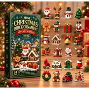 MINI CHRISTMAS BRICK ORNAMENT Advent Calendar 2026, 24-Day Christmas Countdown with Buildable Holiday Mini Figures, Festive Tree Hanging Decorations for Kids, Family and Holiday Gifts