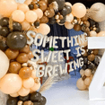 Sweet Brewing Theme Balloon Set Earth Brown Cream Letter Aluminum Film ...