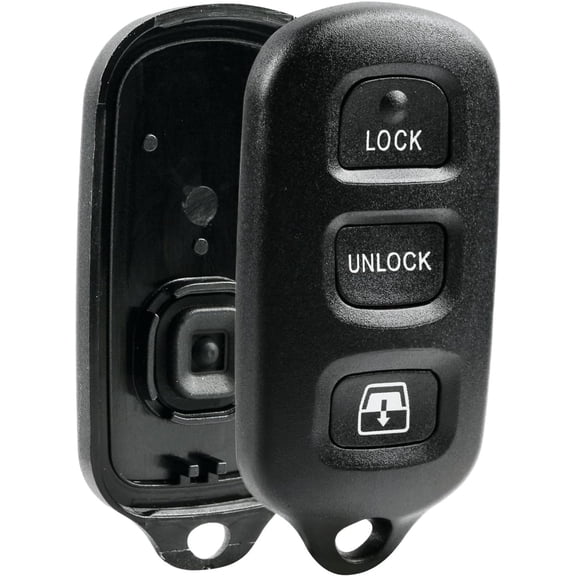 Key Fob Shell Case with Button Pad Compatible with Toyota 4Runner 1999-2009 & Sequoia 2001-2008, Remote Key Cover Housing Replacement