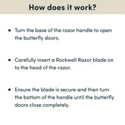 Rockwell Razors R1 Double Edge Safety Razor for Men with 5 Razor Blades, White Chrome
