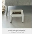 thumbnail image 4 of Yamazaki Home  Single Pet Food Bowl - Two Styles, Steel and Ceramic, Tall, 1.25 - L 6.1 x W 5.91 x H  3.94 inches White, 4 of 7