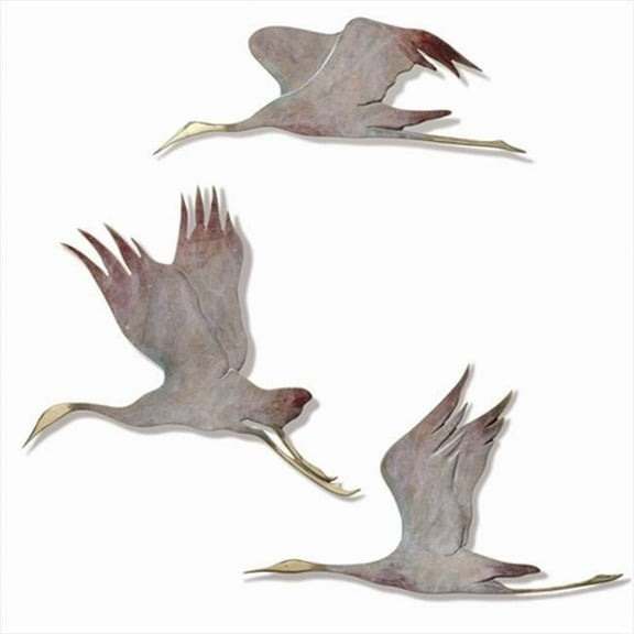 SPI Home 80131 Set of 3 Crane Wall Plaque