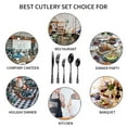 thumbnail image 4 of Bingirl 20pcs Cutlery Set Mirror Finish Smooth Edge Stainless Steel Forks Spoons Set Dishwasher Usable, 4 of 9