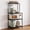 Black-23.6 Inch, variant on Sghuo 4-Tier Bakers Rack with Power Outlet, Microwave Stand with Paper Towel Holder, Industrial Kitchen Storage Shelf, Black