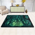 thumbnail image 3 of Non-Slip Area Rug 72"x48" Indoor Washable Floor Mats Carpet Printed for Living Room, Bedroom, Home Decor Dark Forest with Green Eyes, 3 of 7