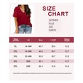 thumbnail image 7 of TIYOMI Ladies Plus Size 4X Wine Red Tops V Neck Blouses Short Sleeve Shirts Casual Summer Button Pullover 4XL 24W 26W, 7 of 7
