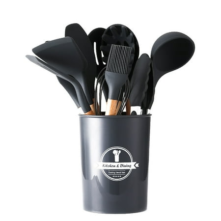 

12-Piece Silicone Cookware Set Safe Healthy Waterproof Cooking Baking Tools Set For Baking Cooking Home Kitchen