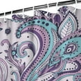 thumbnail image 5 of Boho Theme Polyester Shower Curtain for Bathroom with Hooks and Weighted Hem, Waterproof Bath Decor Sets Hotel Style - Machine Washable,72x72in, 5 of 5