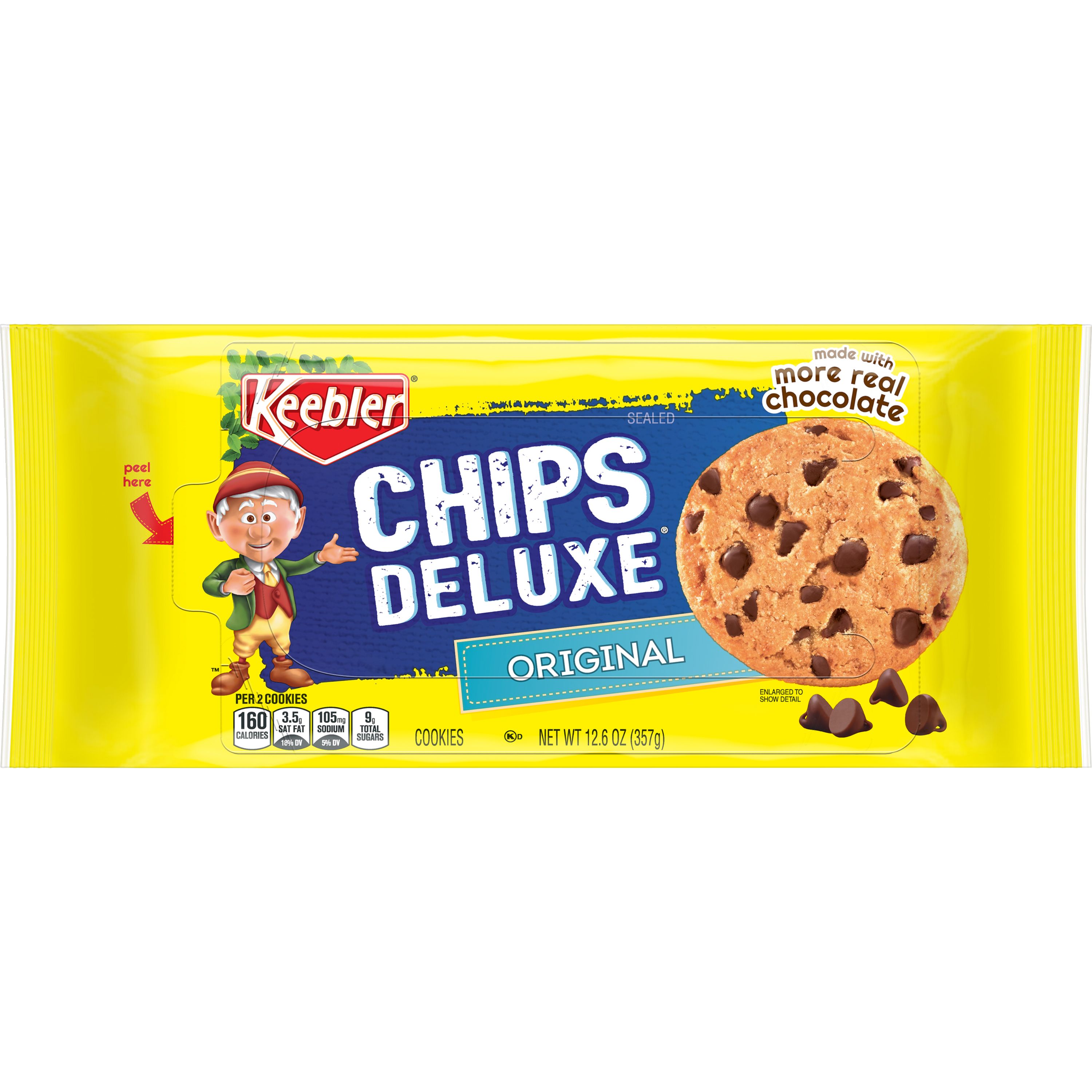 Keebler Chips Deluxe Original Chocolate Chip Cookies, 12.6 oz - Walmart.com