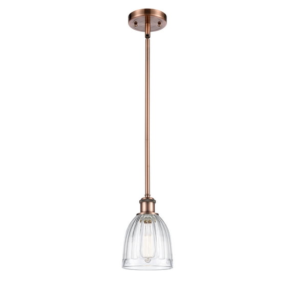 Innovations 516-1S-AC-G442 European Influence One Light Pendant from Ballston collection in Copper finish,