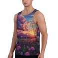 thumbnail image 2 of Picia Dreamy Dandelion Sunset Printed Men’s Performance Tank, Men's Workout Tank Top Moisture-Wicking Tank Top Muscle tee, Breathable Workout Shirt-3X-Large, 2 of 7