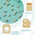 thumbnail image 4 of 100 piezas de cuentas cúbicas de latón de 3 mm, chapadas en oro auténtico de 14 quilates, estilo moderno, para la creación de joyas para adolescentes y adultos., 4 of 6