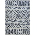 thumbnail image 1 of Ladole Rugs Tapis à Treillis Synthétique, Beau et Doux, Tapis Moderne pour Aire en Ivoire-Bleu Marine, 1 of 4