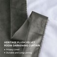 thumbnail image 6 of Half Price Drapes Pepper Gray Heritage Plush Velvet Room Darkening Curtains (1 Panel), 50W X 120L, 6 of 10