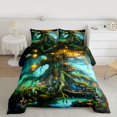 thumbnail image 2 of Homewish Ancient Tree Bedding Comforter Set,Rustic Fungus Mushroom Twin Comforter Sets,Tropical Botanical Bedding Set For Girls Teens,Ultra Soft Home Decor Reversible,2-Piece, 2 of 8
