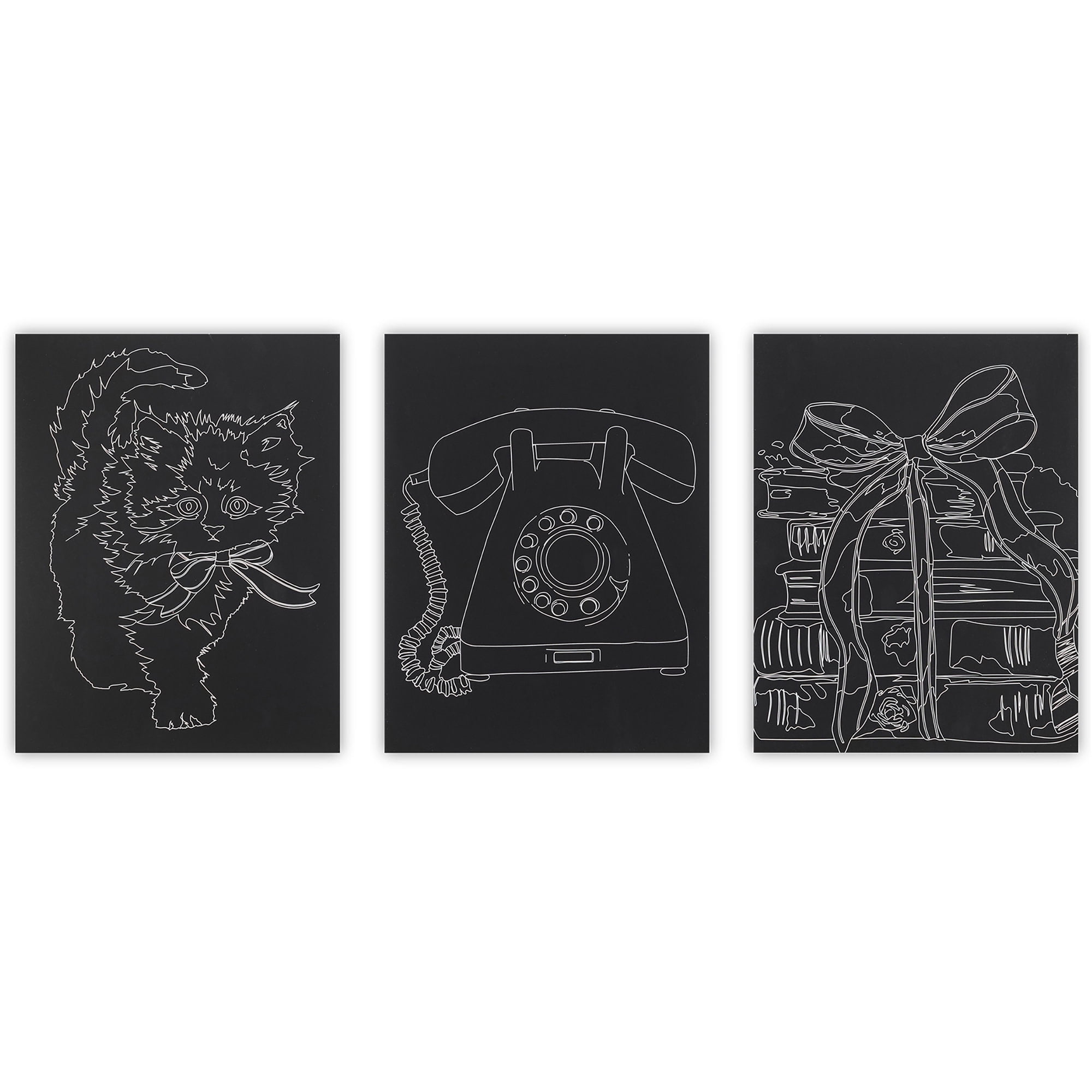 Brea Reese: Scratch Art Paper Pad - Pretty In Pink - 6 Pastel Designs, Guided Art, Metallic Accents, Dual-Tip Stylus & Brush, 9x12" Pages, Adult Craft