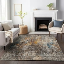 Addison Rugs Mayfield Washable Transitional Abstract Taupe Rectangle Rug, 10' x 14'