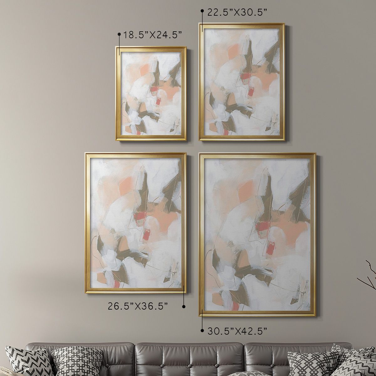 Sand Story I Premium Framed Print, in Gold, Black, or Silver - Ready to Hang