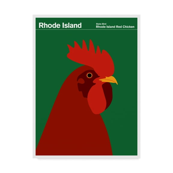 Trademark Fine Art 'Rhode Island Red Chicken' Canvas Art by Print Collection - Artist