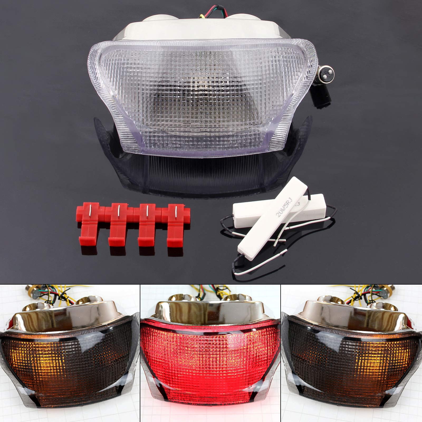 Clear Taillight integrated Turn Signals For Daytona Speed Triple 595 955 955i