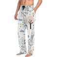 thumbnail image 4 of Men's Pajama Pants with Pockets Sleepwear Lounge Pants Stretch Casual Unicorn Hand Drawn, 4 of 6